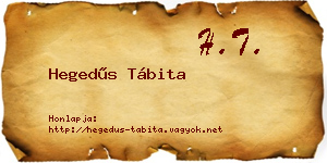 Hegedűs Tábita névjegykártya